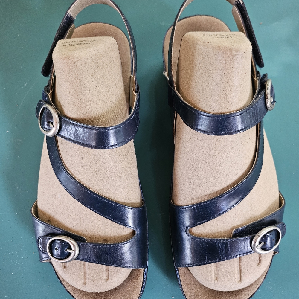 Romika Blue Sandals with Ankle Straps